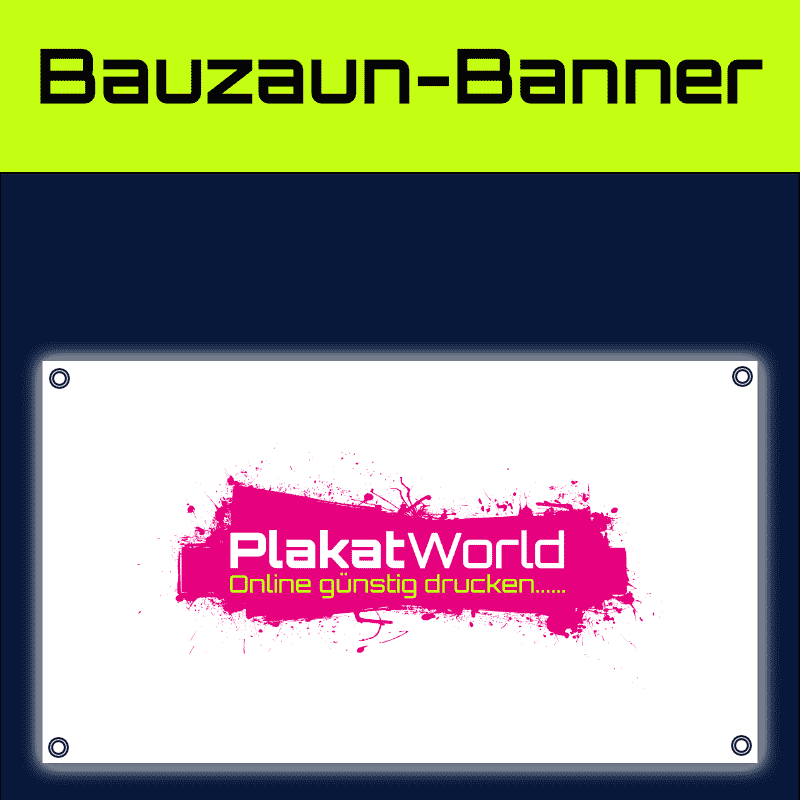 Bauzaunbanner | Bauzaunwerbung auf PVC-Plane | 337x174cm - Online selbst gestalten Bauzaunbanner | Bauzaunwerbung auf PVC-Plane | 337x174cm - Online selbst gestalten
